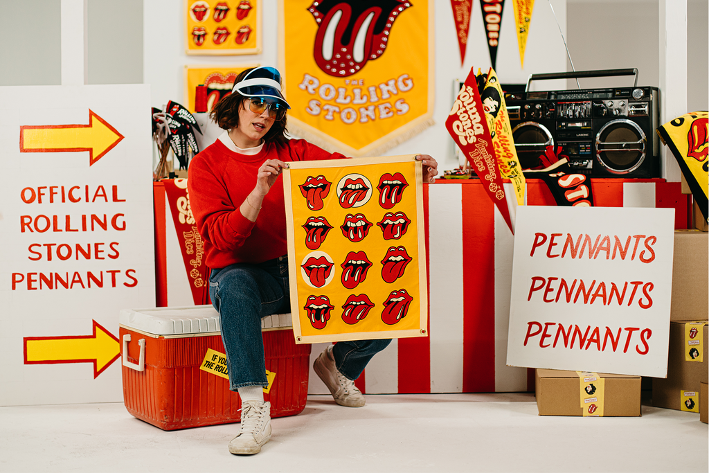 THE ROLLING STONES x OXFORD PENNANT - LIPS CAMP FLAG