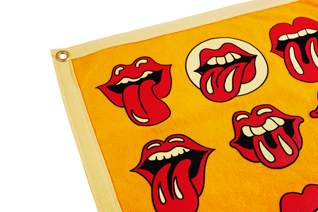 THE ROLLING STONES x OXFORD PENNANT - LIPS CAMP FLAG
