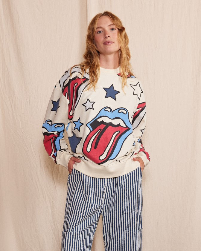 ROLLING STONES - LOUD MOUTH OVERSIZED CREWNECK