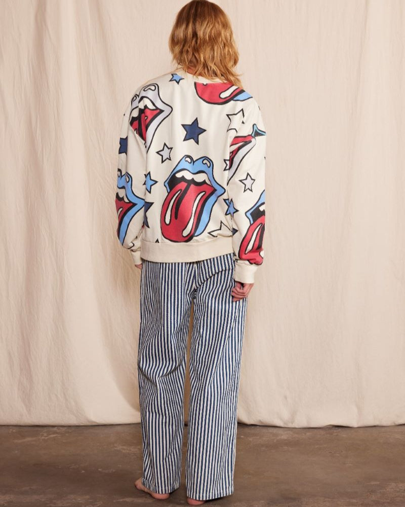 ROLLING STONES - LOUD MOUTH OVERSIZED CREWNECK