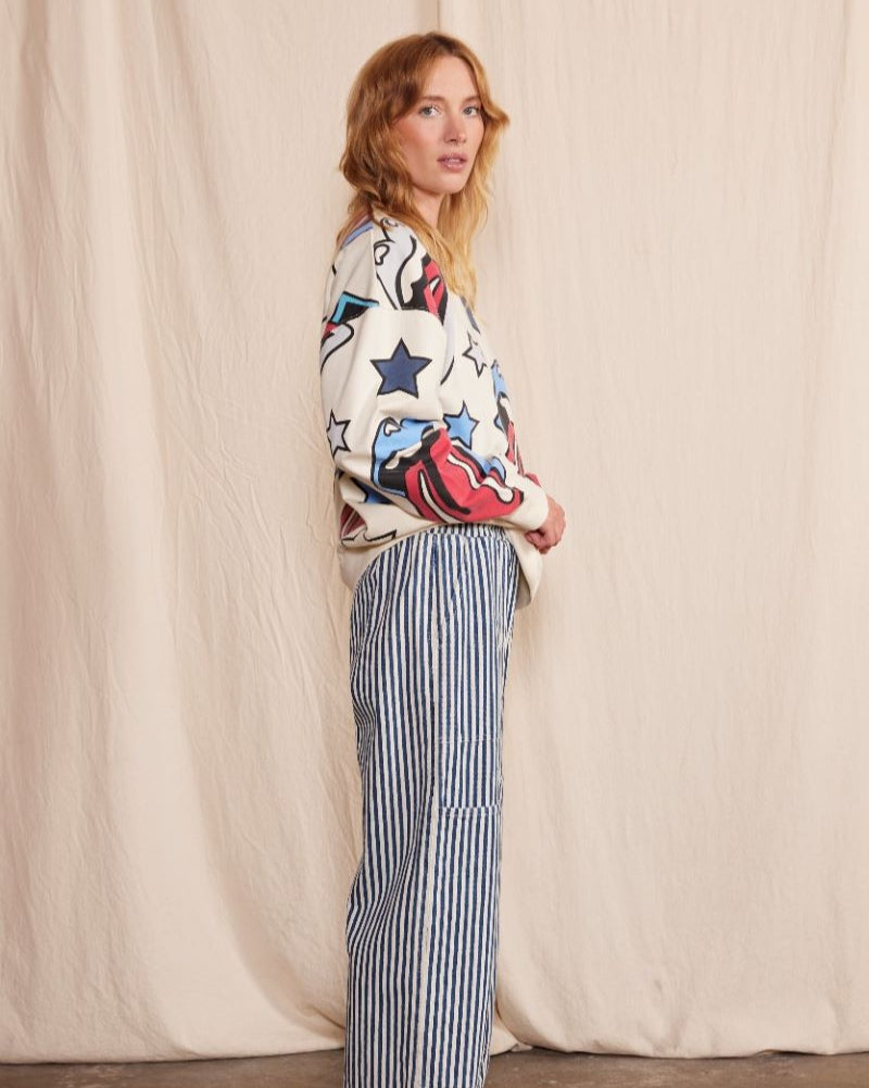 ROLLING STONES - LOUD MOUTH OVERSIZED CREWNECK