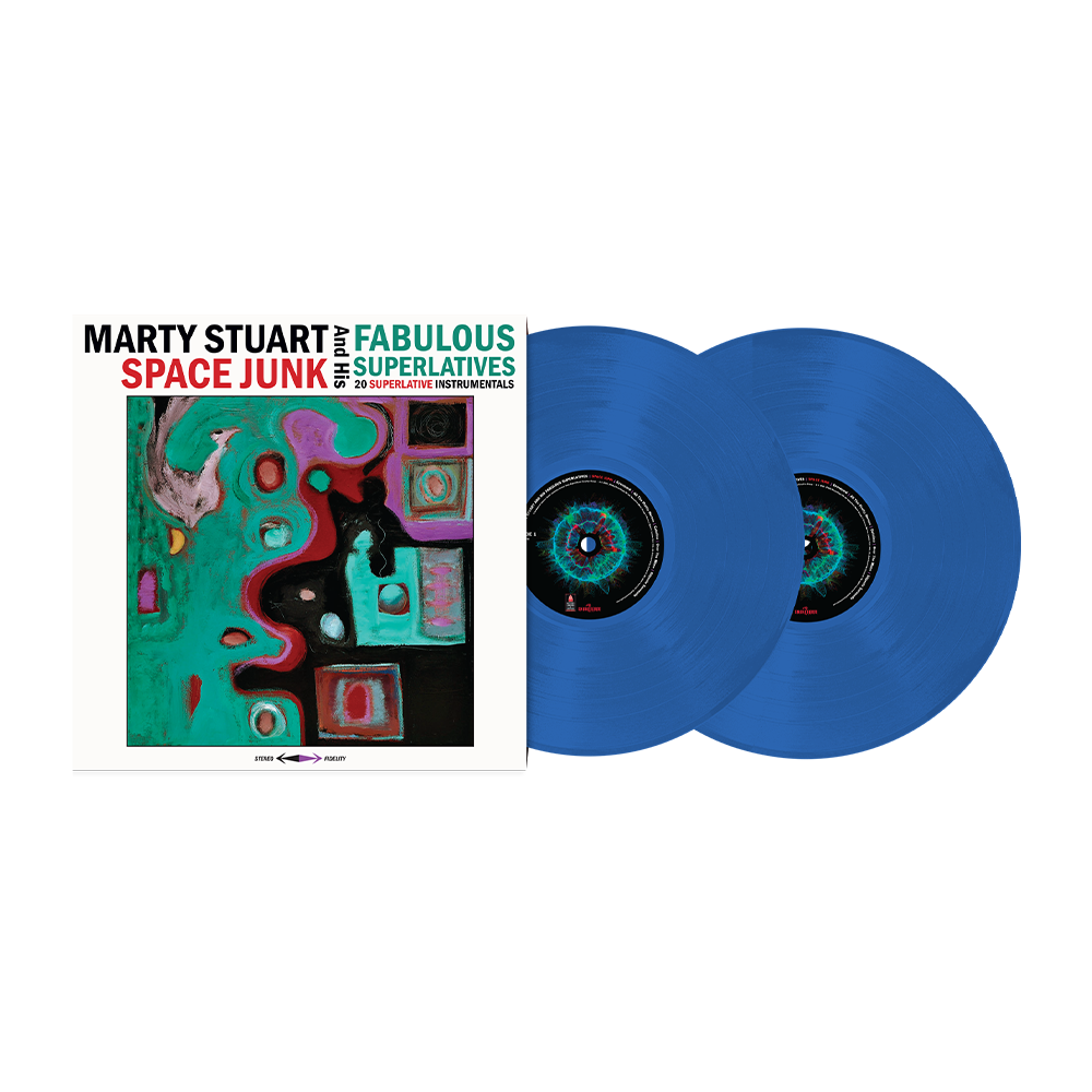 MARTY STUART AND HIS FABULOUS SUPERLATIVES - SPACE JUNK: 20 SUPERLATIVE INSTRUMENTALS - BLUE COLOR - 2-LP - VINYL LP