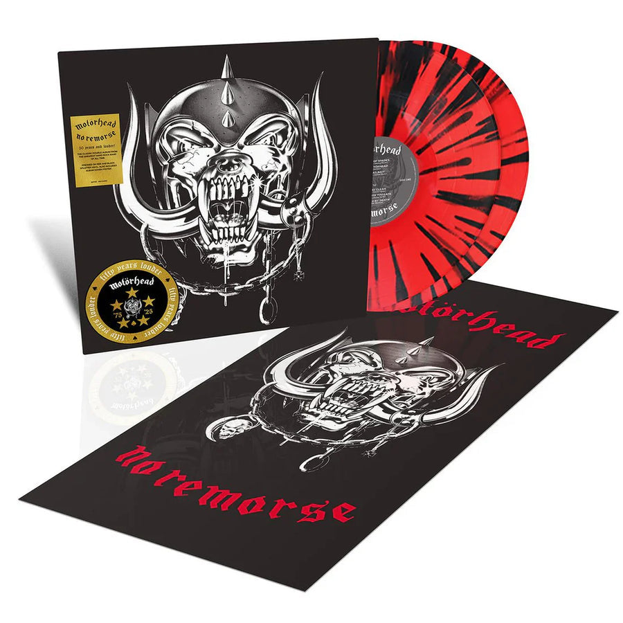 MOTORHEAD - NO REMORSE - RED & BLACK SPLATTER COLOR - 2-LP - VINYL LP