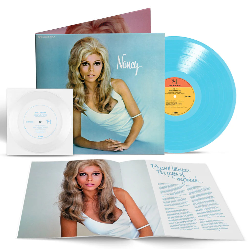 NANCY SINATRA - NANCY - BABY BLUE COLOR - VINYL LP + BONUS FLEXIDISC 7" SINGLE
