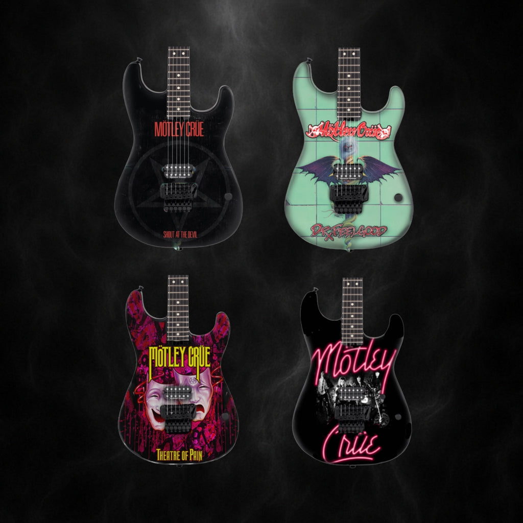 MOTLEY CRUE - SET OF 4 MINI GUITARS