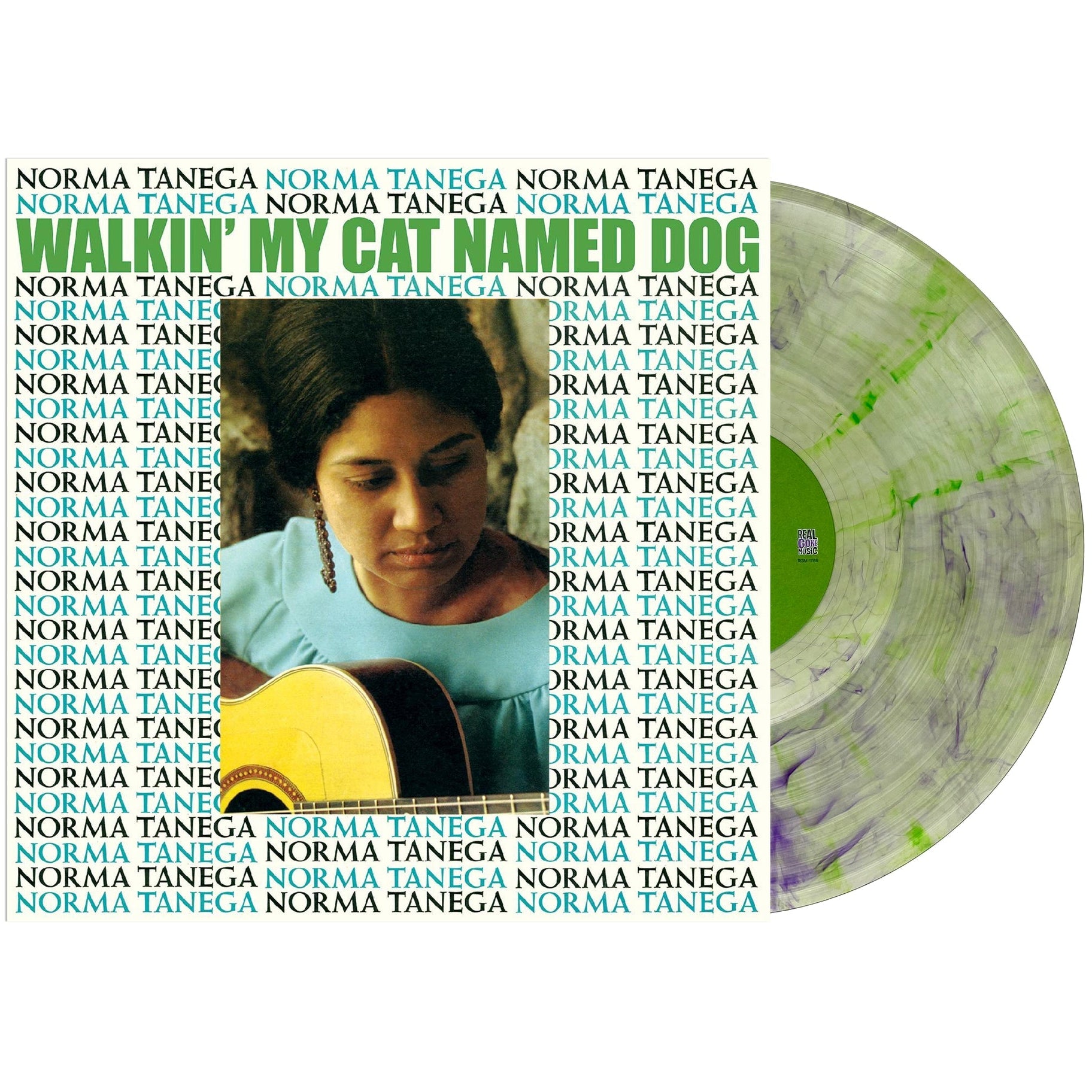 NORMA TANEGA - WALKIN' MY CAT NAMED DOG - GREEN & PURPLE COLOR - VINYL LP