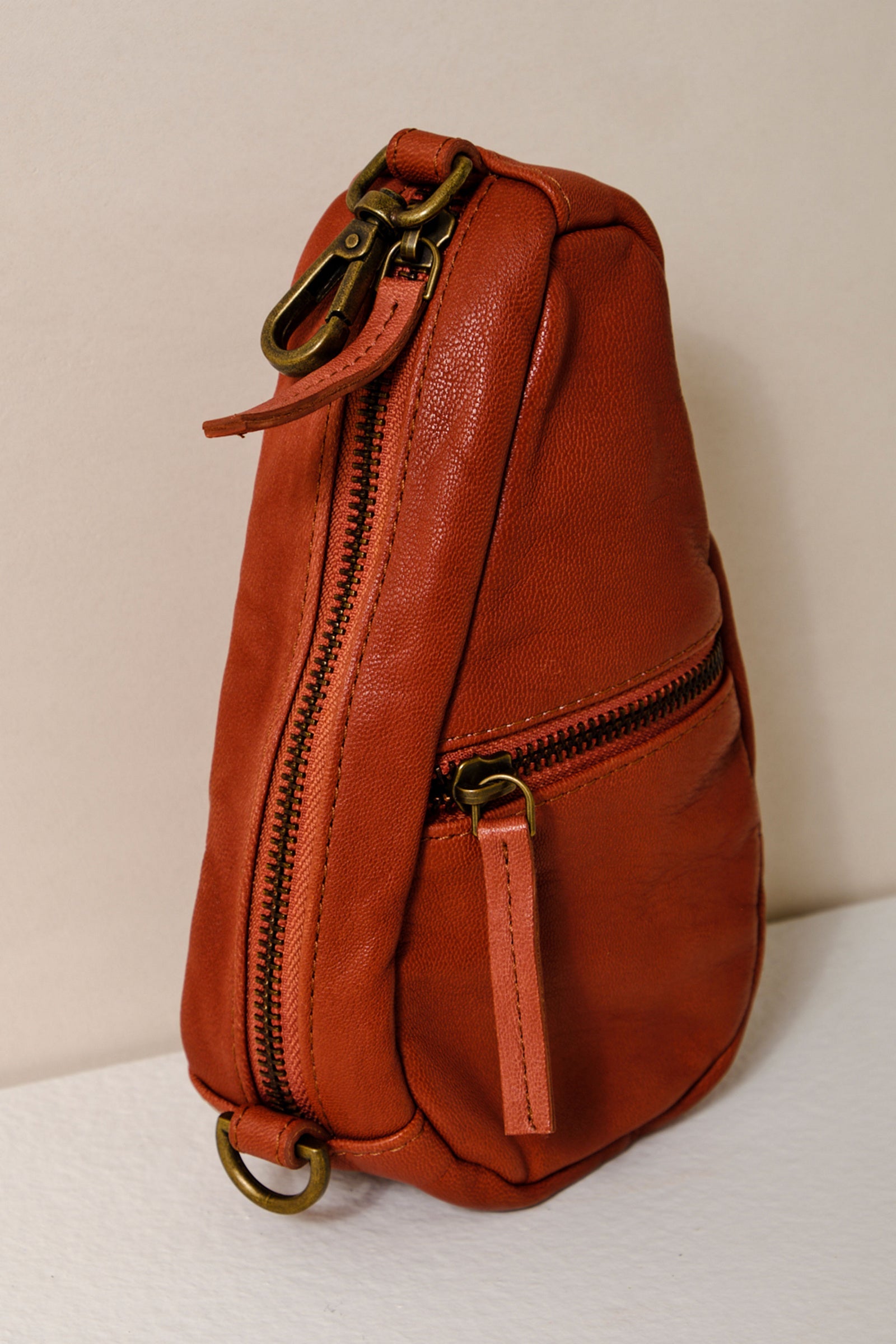 Free People Brown store Leather Mini Crossbody Bag