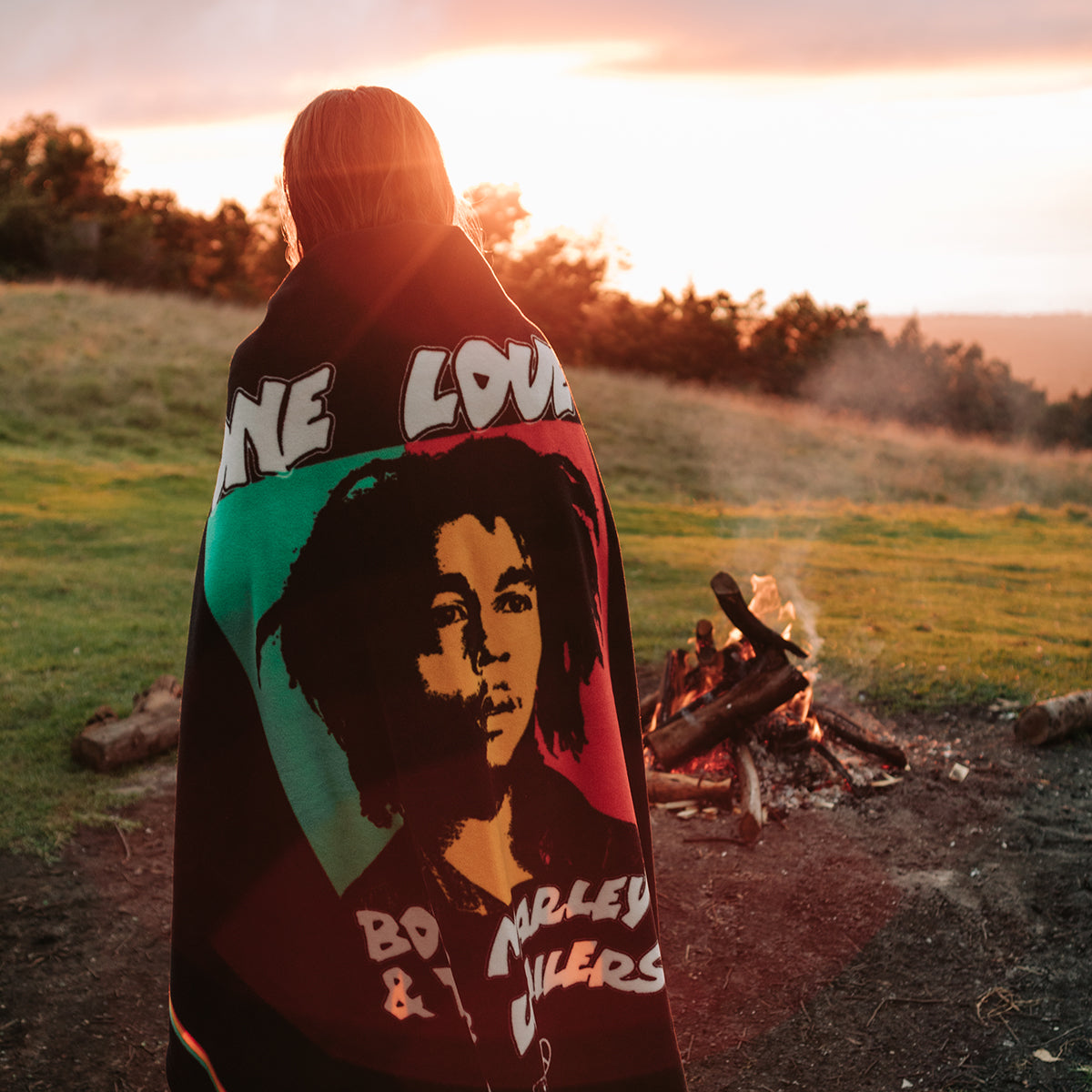 BOB MARLEY x SLOWTIDE - ONE LOVE POLAR FLEECE THROW BLANKET