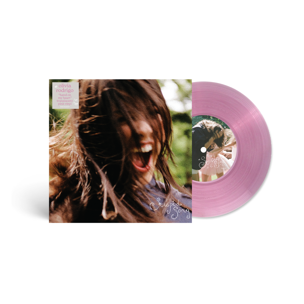 OLIVIA RODRIGO - STUPID SONG - TRANSLUCENT PINK COLOR - VINYL 7" SINGLE