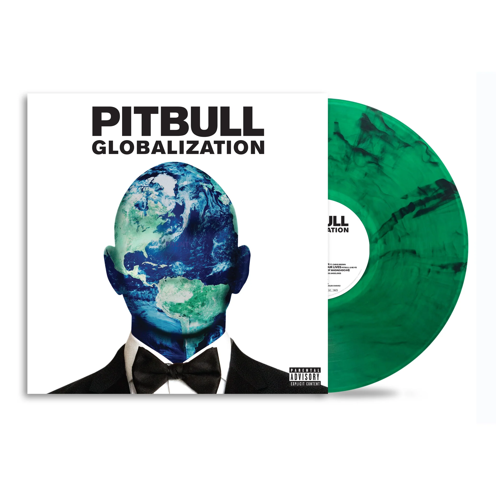 PITBULL - GLOBALIZATION - 10TH ANNIVERSARY EDITION - GREEN W/ BLACK SWIRL COLOR - VINYL LP