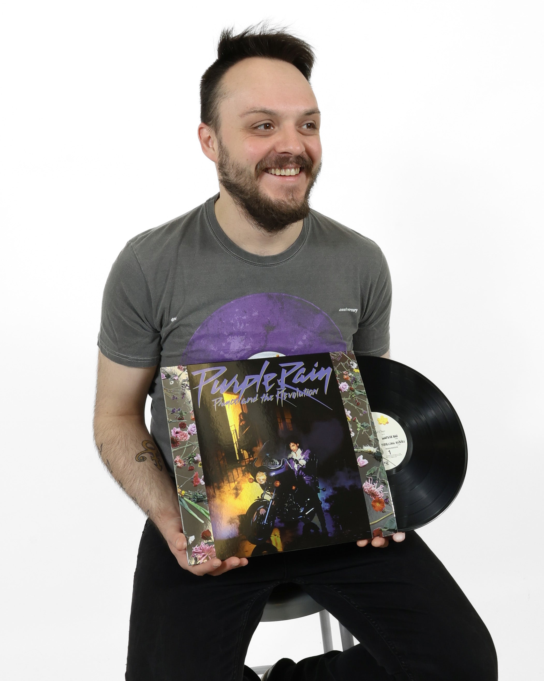 PRINCE - PURPLE RAIN SHIRT & VINYL RECORD BUNDLE