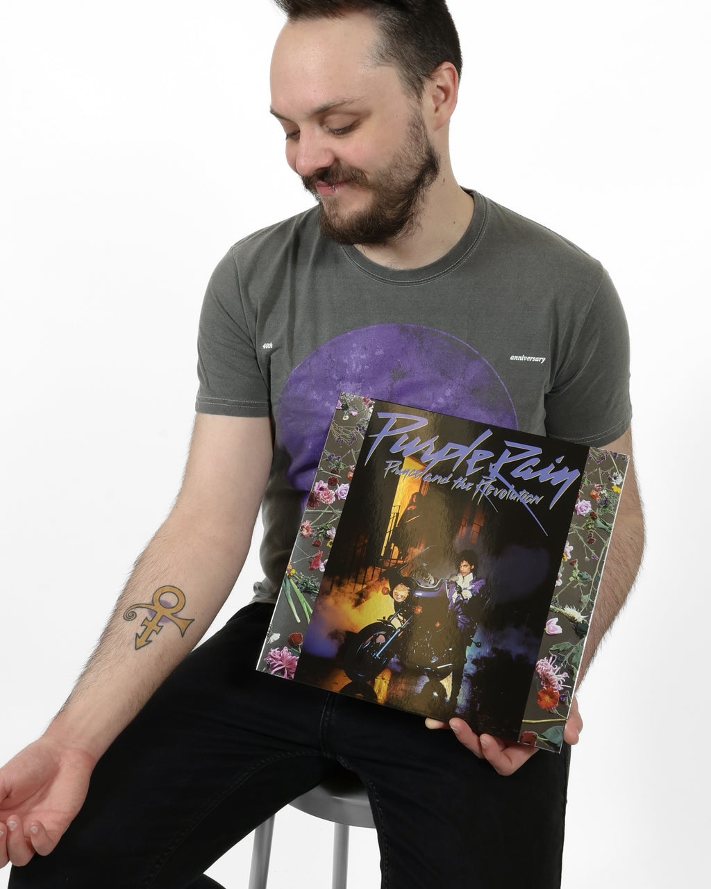 PRINCE - PURPLE RAIN SHIRT & VINYL RECORD BUNDLE