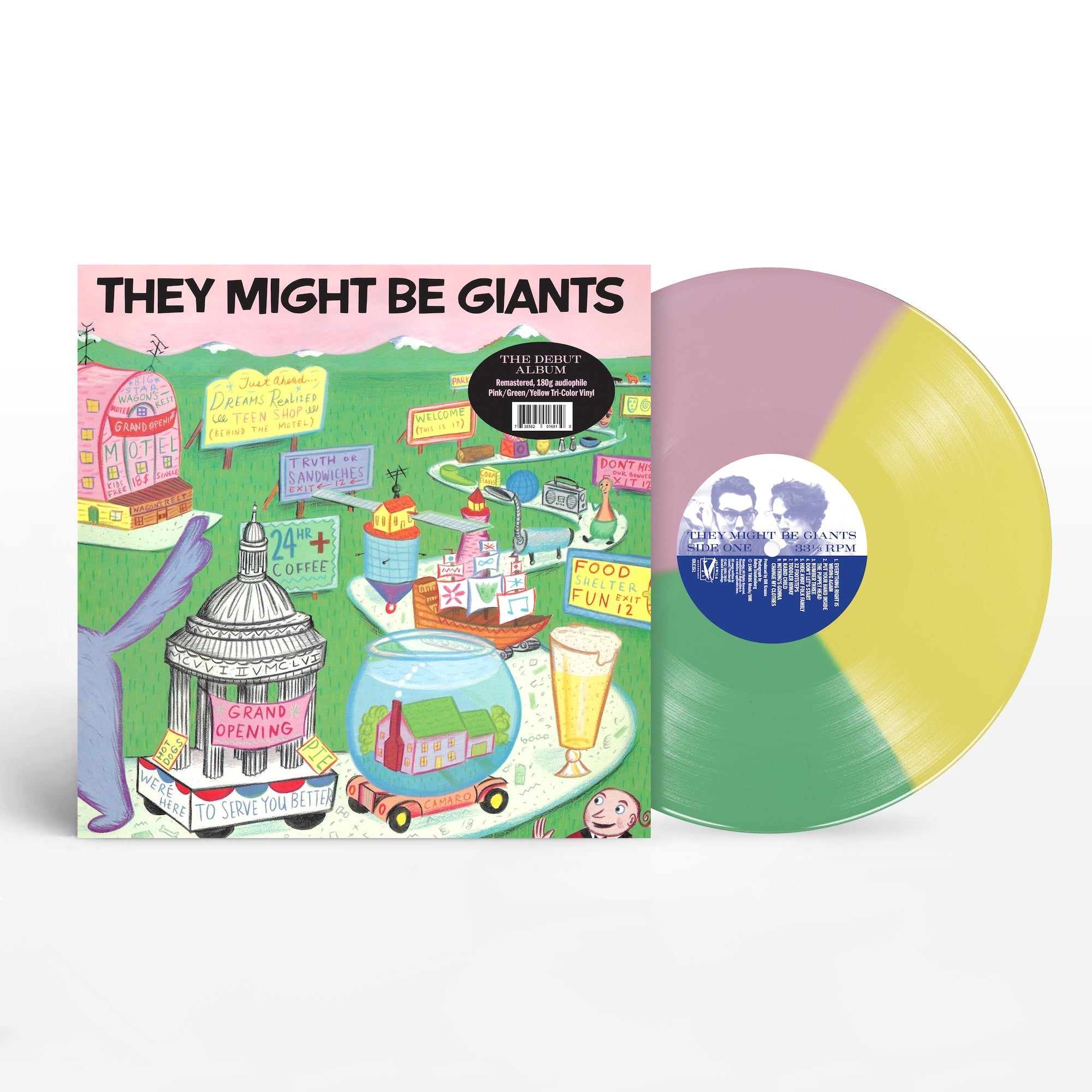 THEY MIGHT BE GIANTS - THEY MIGHT BE GIANTS - LIMITED EDITION - PINK, GREEN & YELLOW COLOR - VINYL LP
