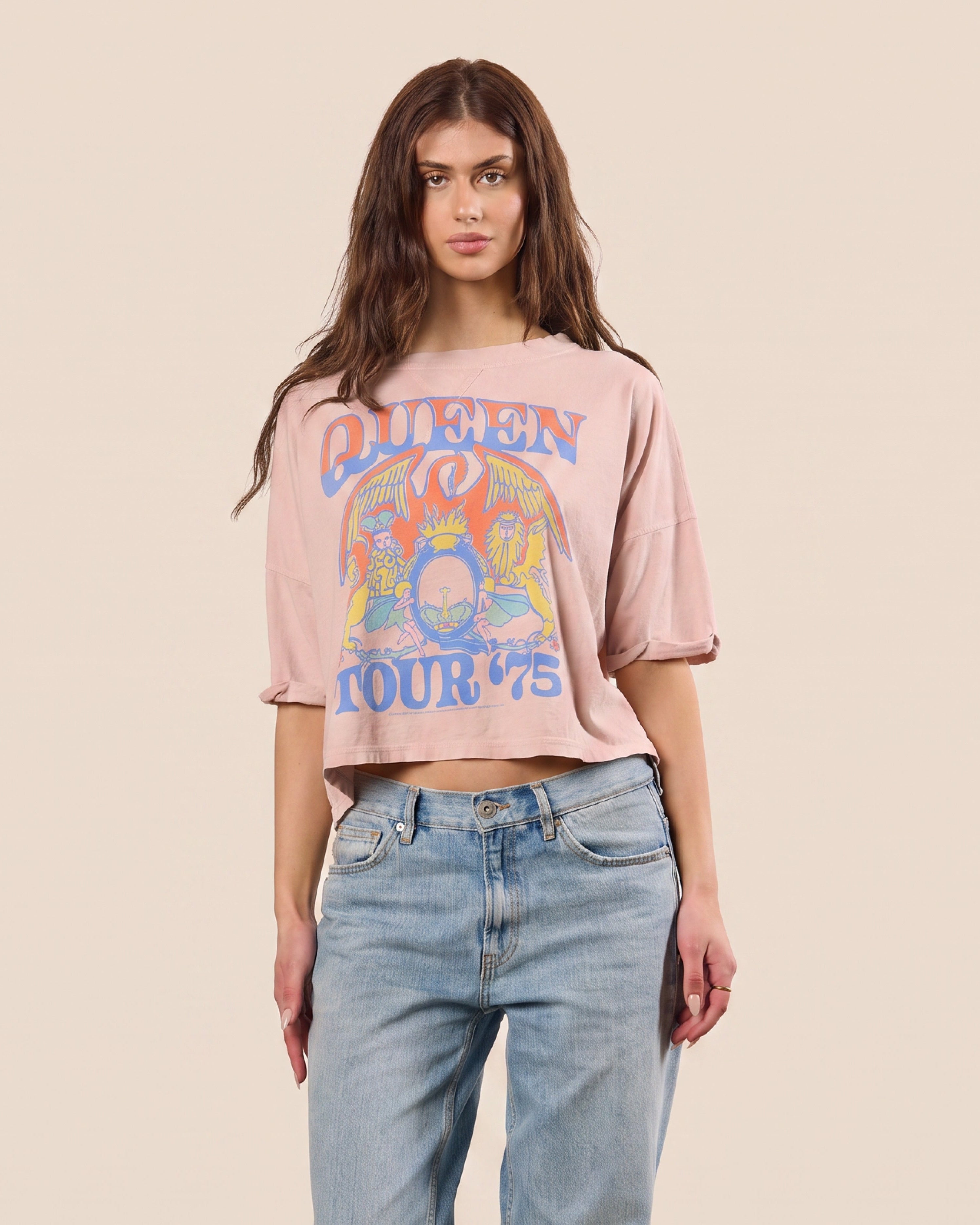 QUEEN - TOUR OF 1975 CROPPED TEE