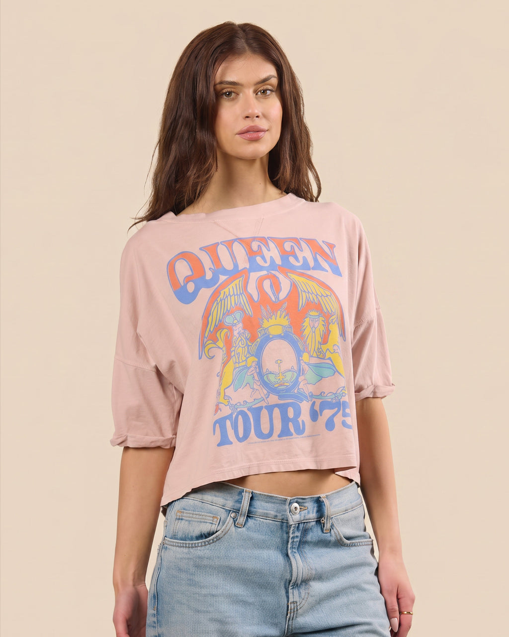 QUEEN - TOUR OF 1975 CROPPED TEE