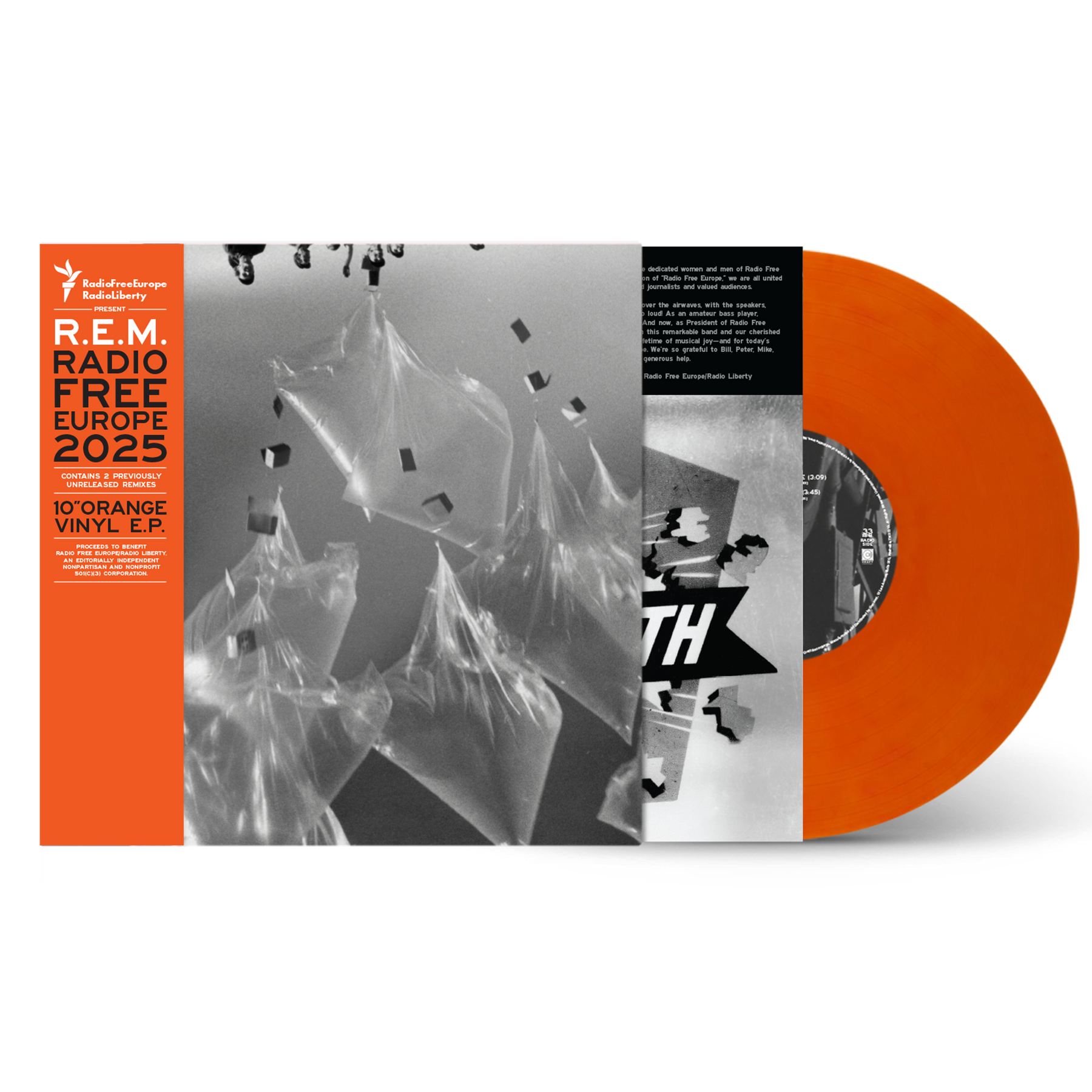 R.E.M. - RADIO FREE EUROPE 2025 - LIMITED INDIE EXCLUSIVE EDITION - ORANGE COLOR - 10" VINYL EP
