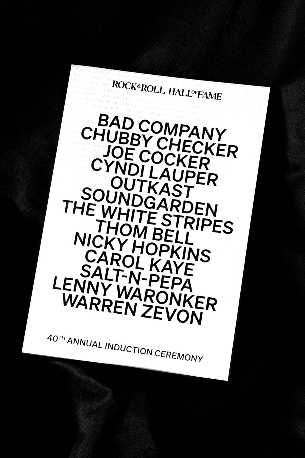 ROCK HALL 2025 - INDUCTION PROGRAM