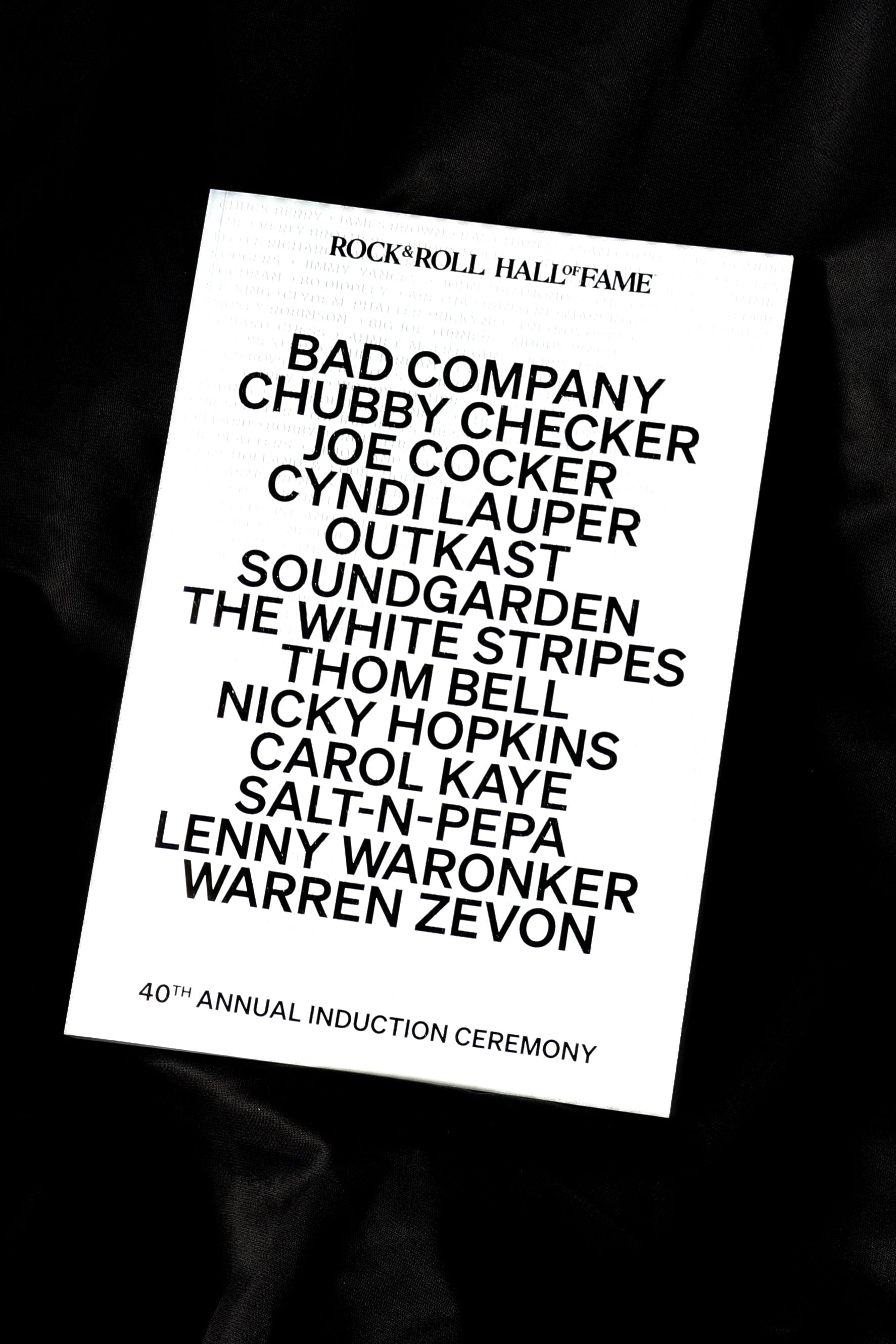 ROCK HALL 2025 - INDUCTION PROGRAM