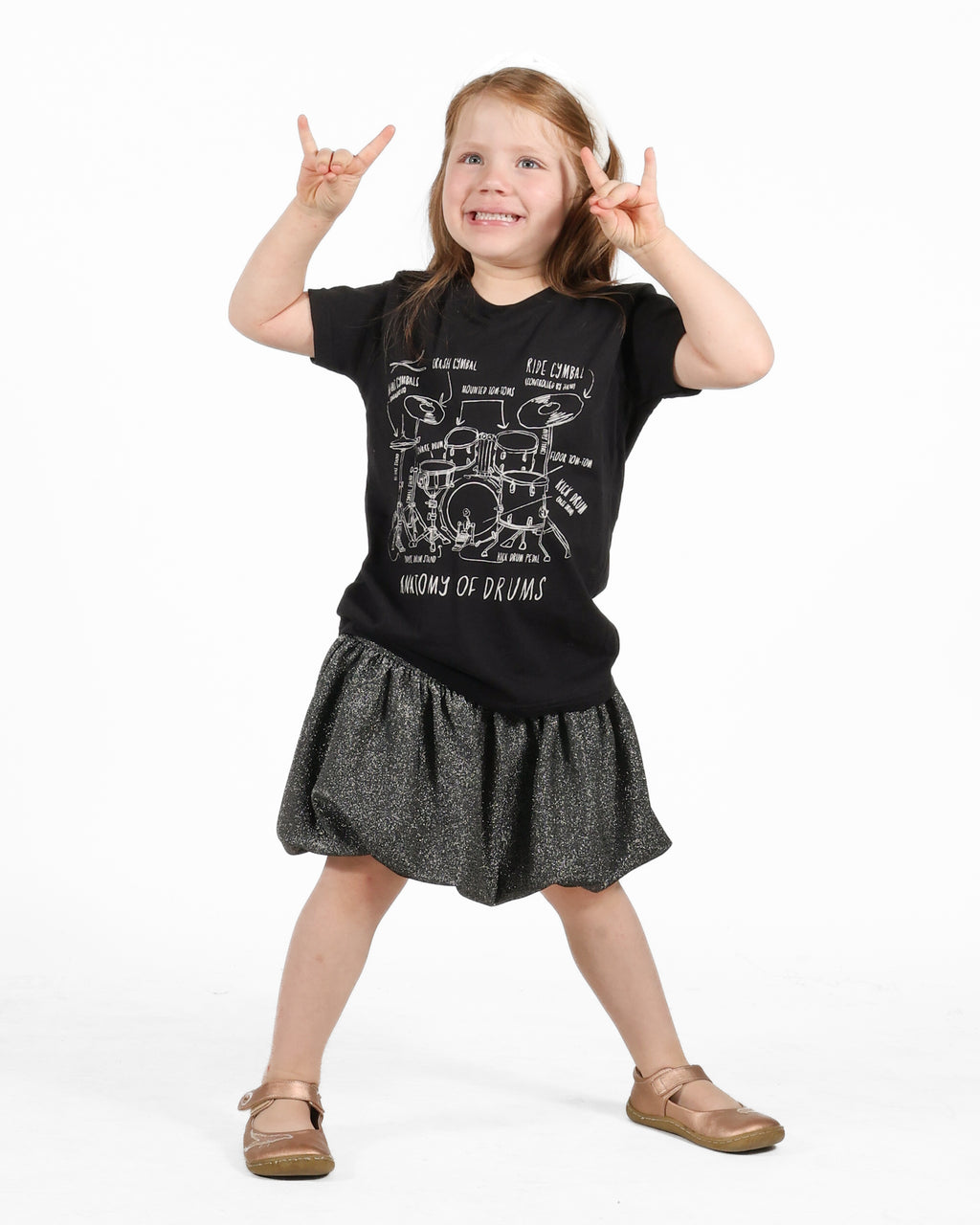 ROCK HALL ANATOMY OF A DRUM KIT KIDS T-SHIRT