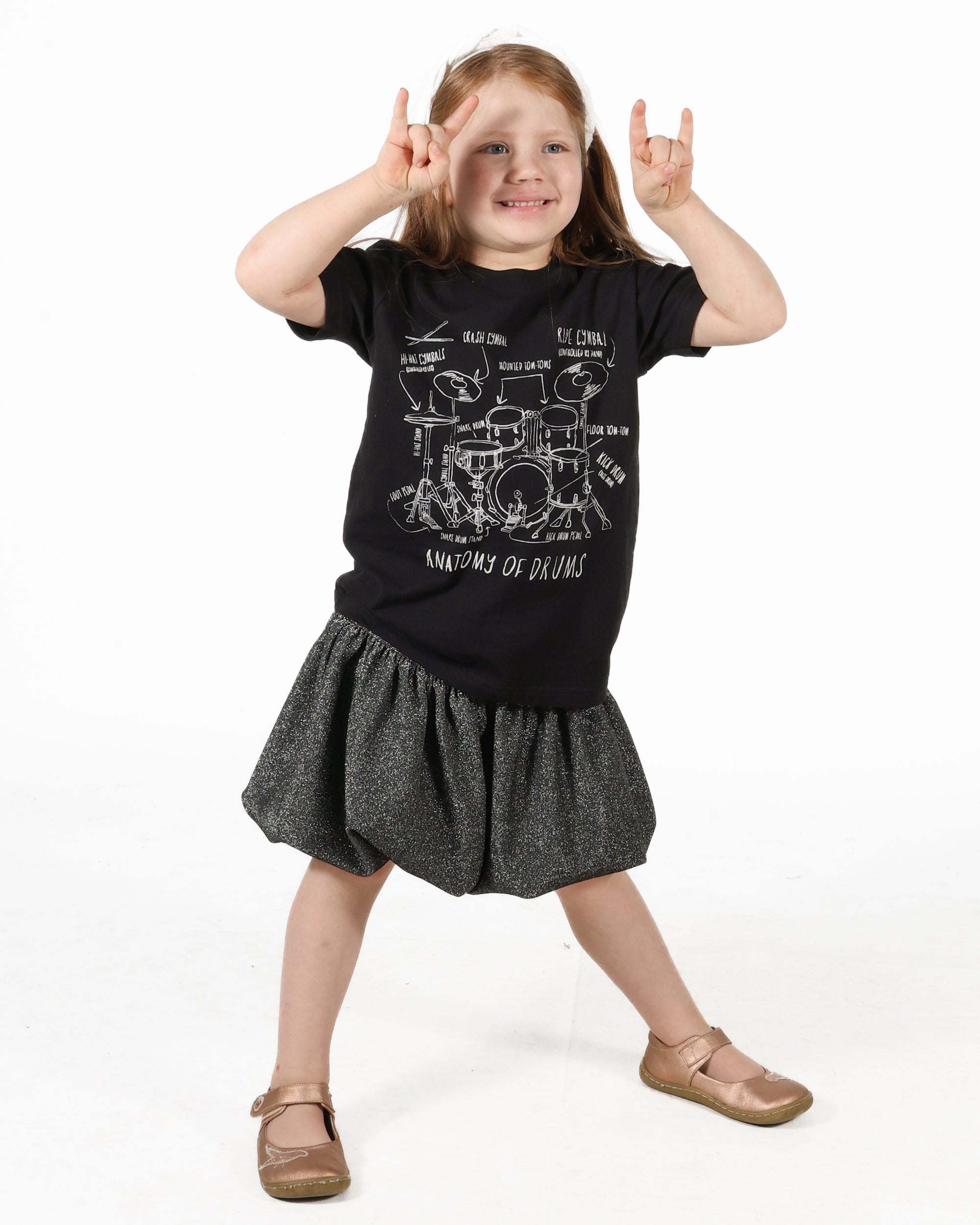 ROCK HALL ANATOMY OF A DRUM KIT KIDS T-SHIRT
