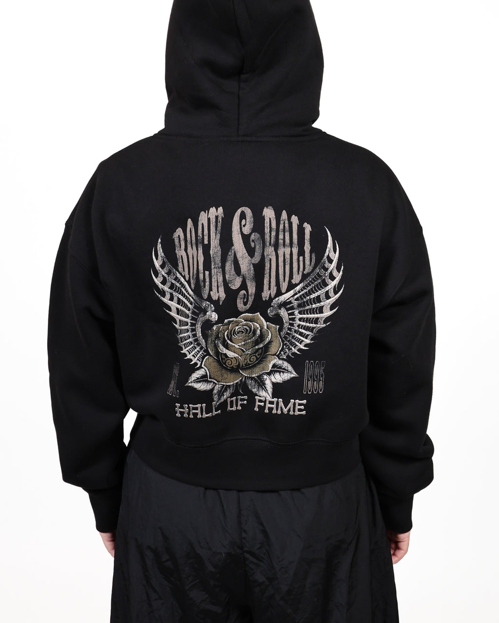 ROCK HALL ROSE FITTED ZIP-UP HOODIE