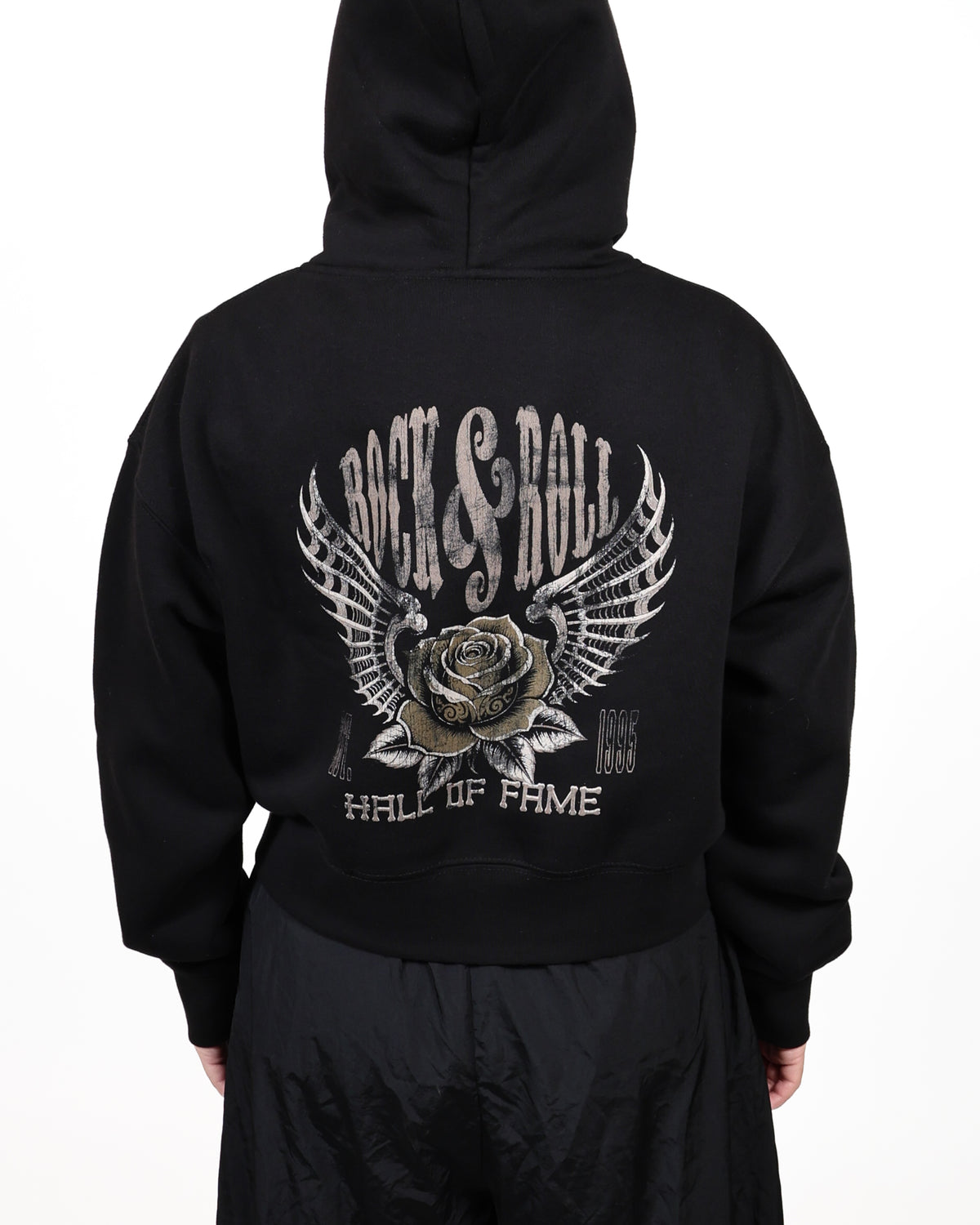 ROCK HALL ROSE FITTED ZIP-UP HOODIE