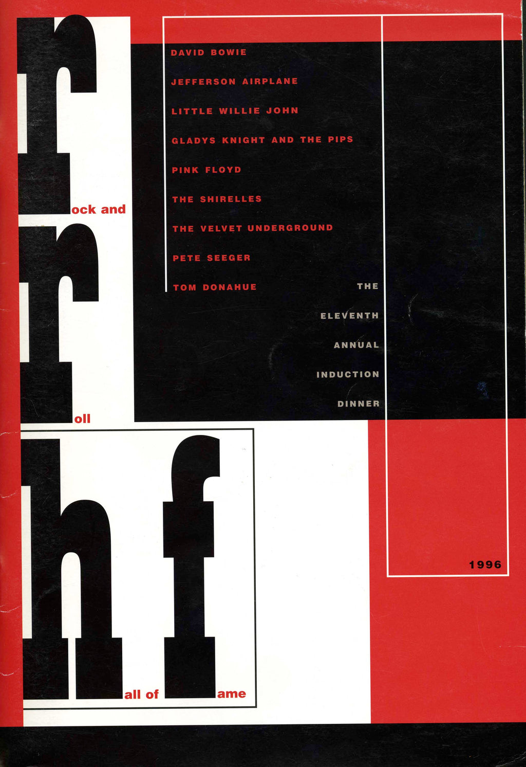 ROCK HALL 1996 - INDUCTION PROGRAM