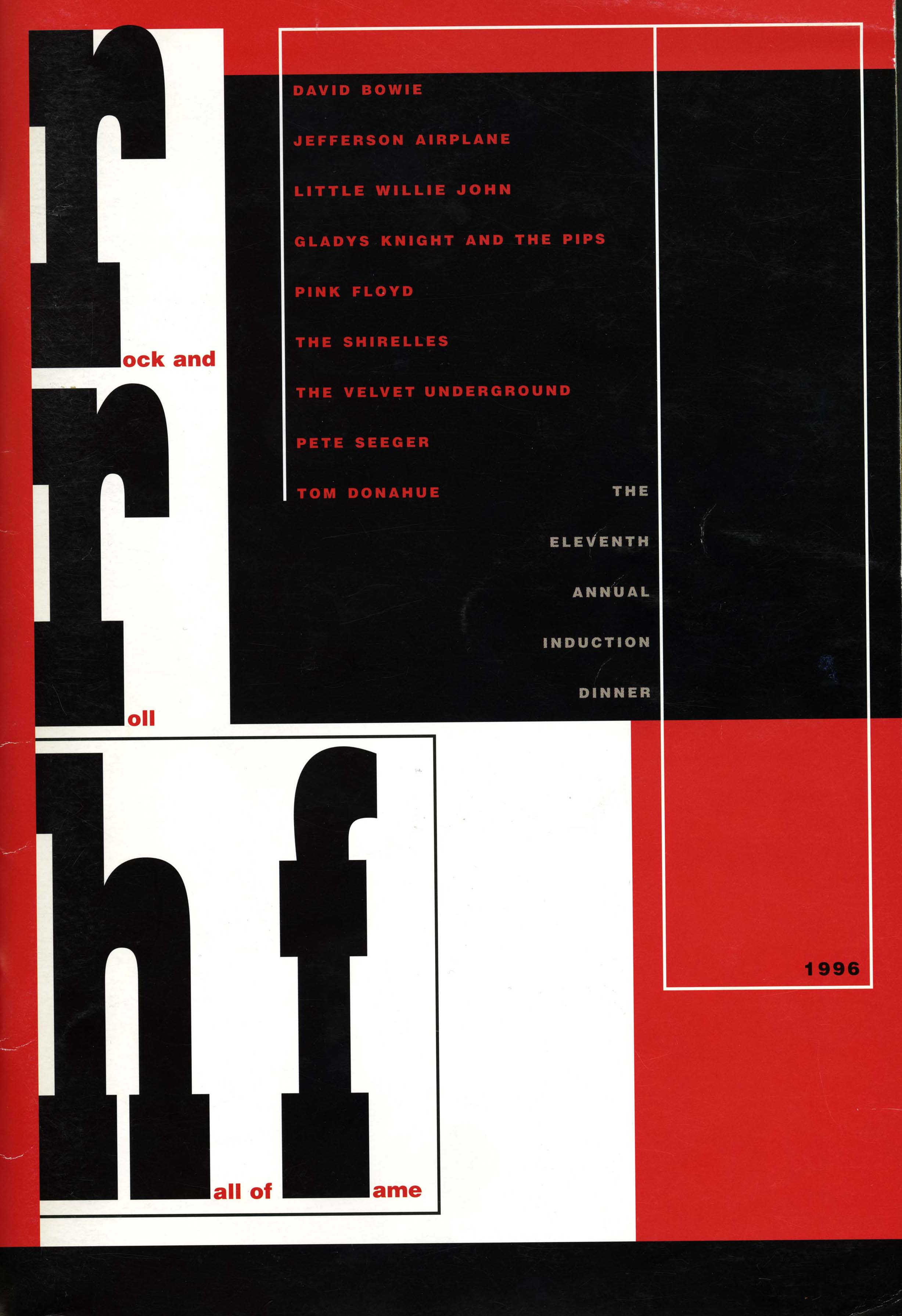 ROCK HALL 1996 - INDUCTION PROGRAM