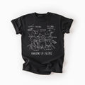 ROCK HALL ANATOMY OF A DRUM KIT KIDS T-SHIRT