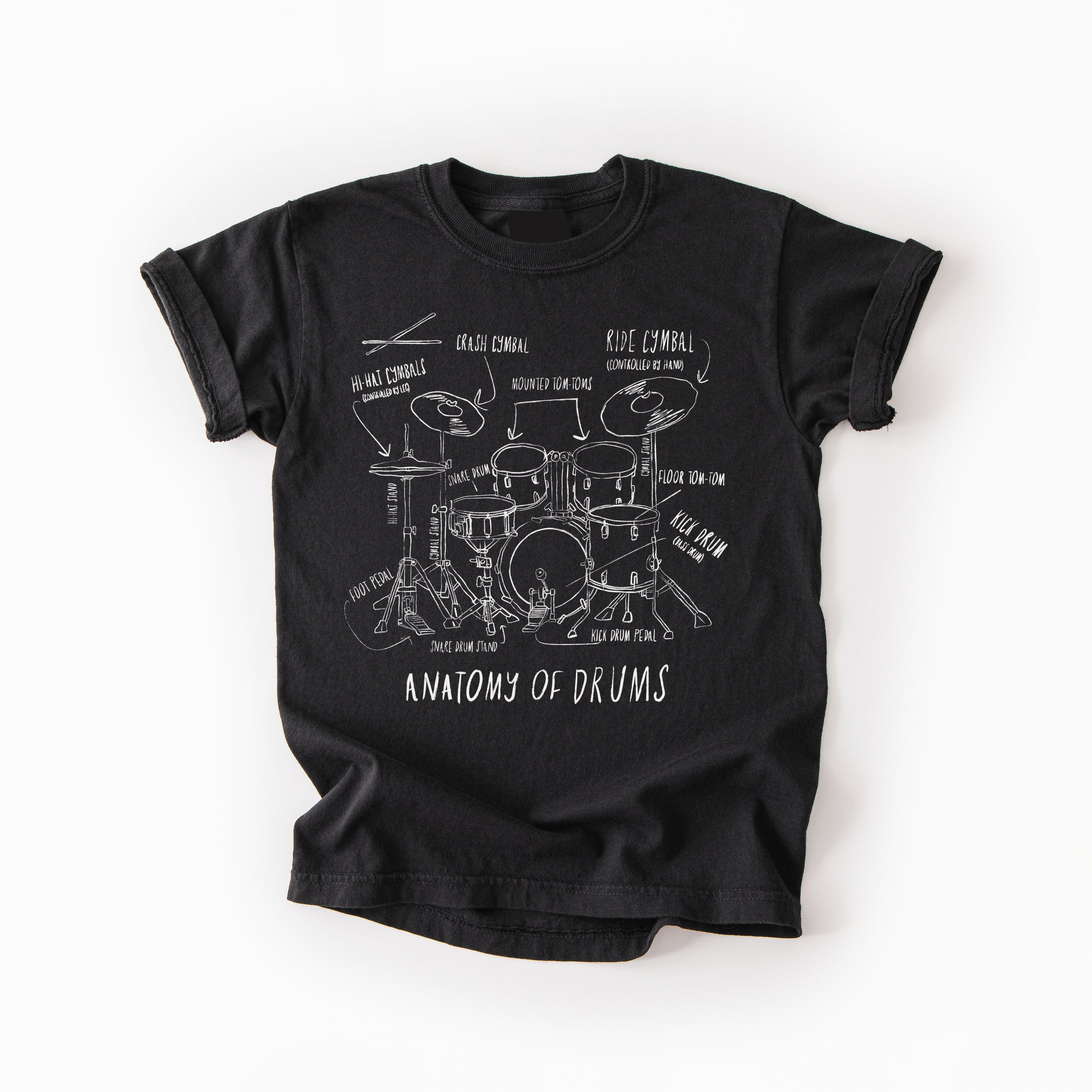 ROCK HALL ANATOMY OF A DRUM KIT KIDS T-SHIRT