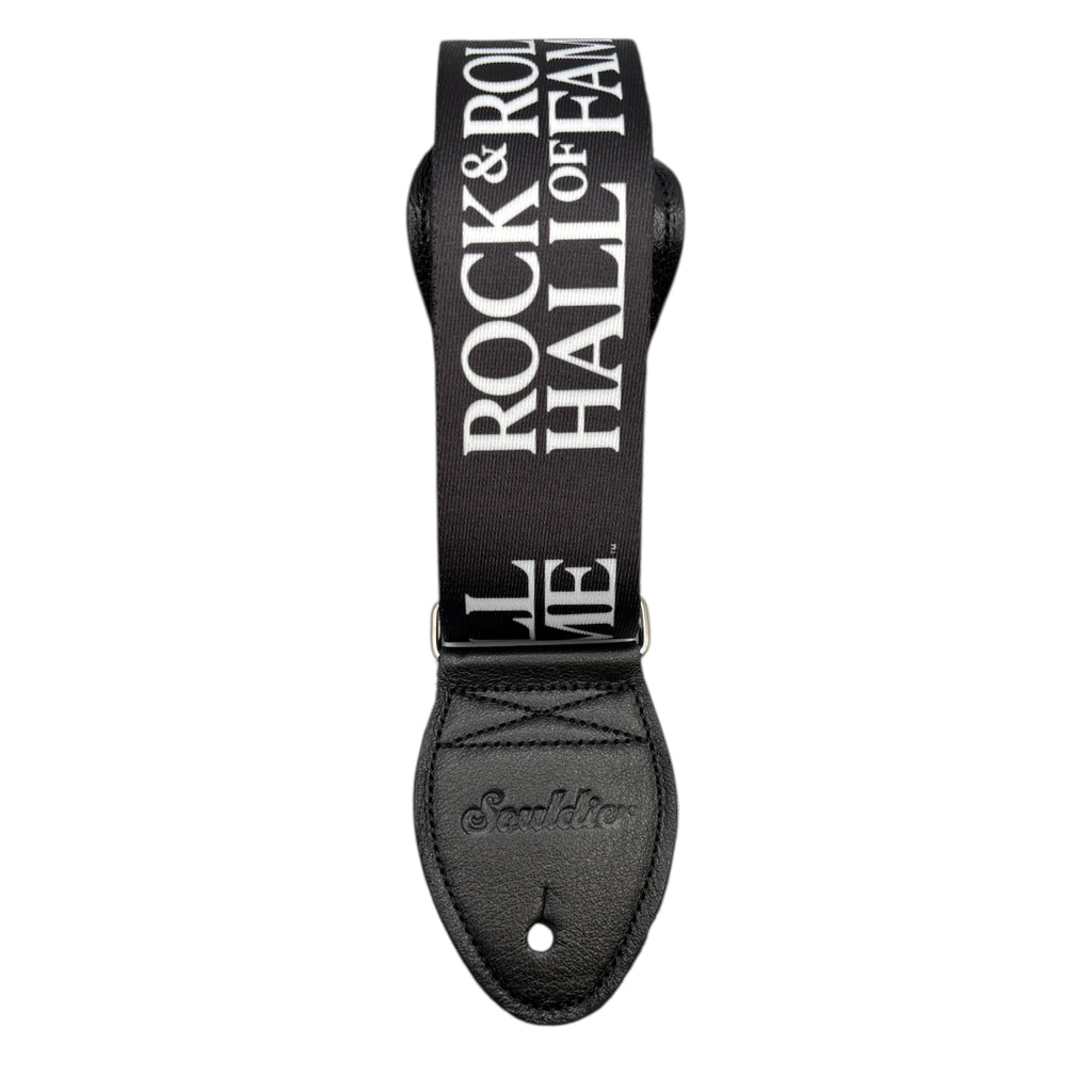 ROCK HALL BLACK LOGO GUITAR STRAP