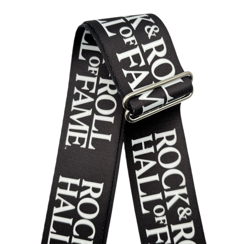 ROCK HALL BLACK LOGO GUITAR STRAP