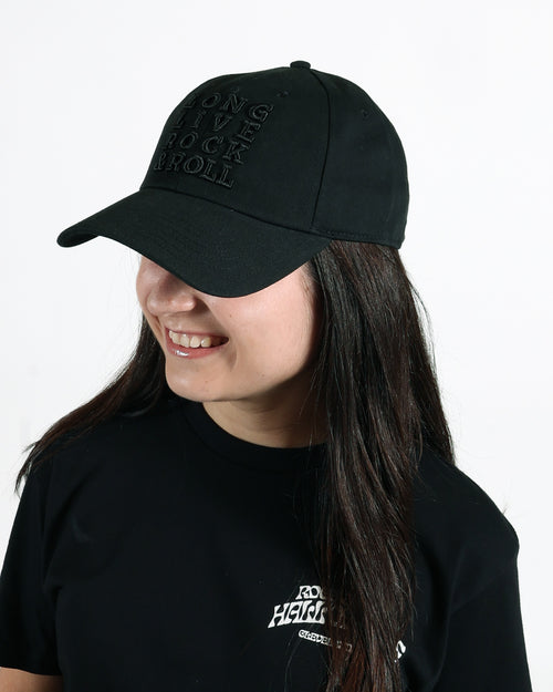 ROCK HALL BLACK LONG LIVE ROCK & ROLL HAT
