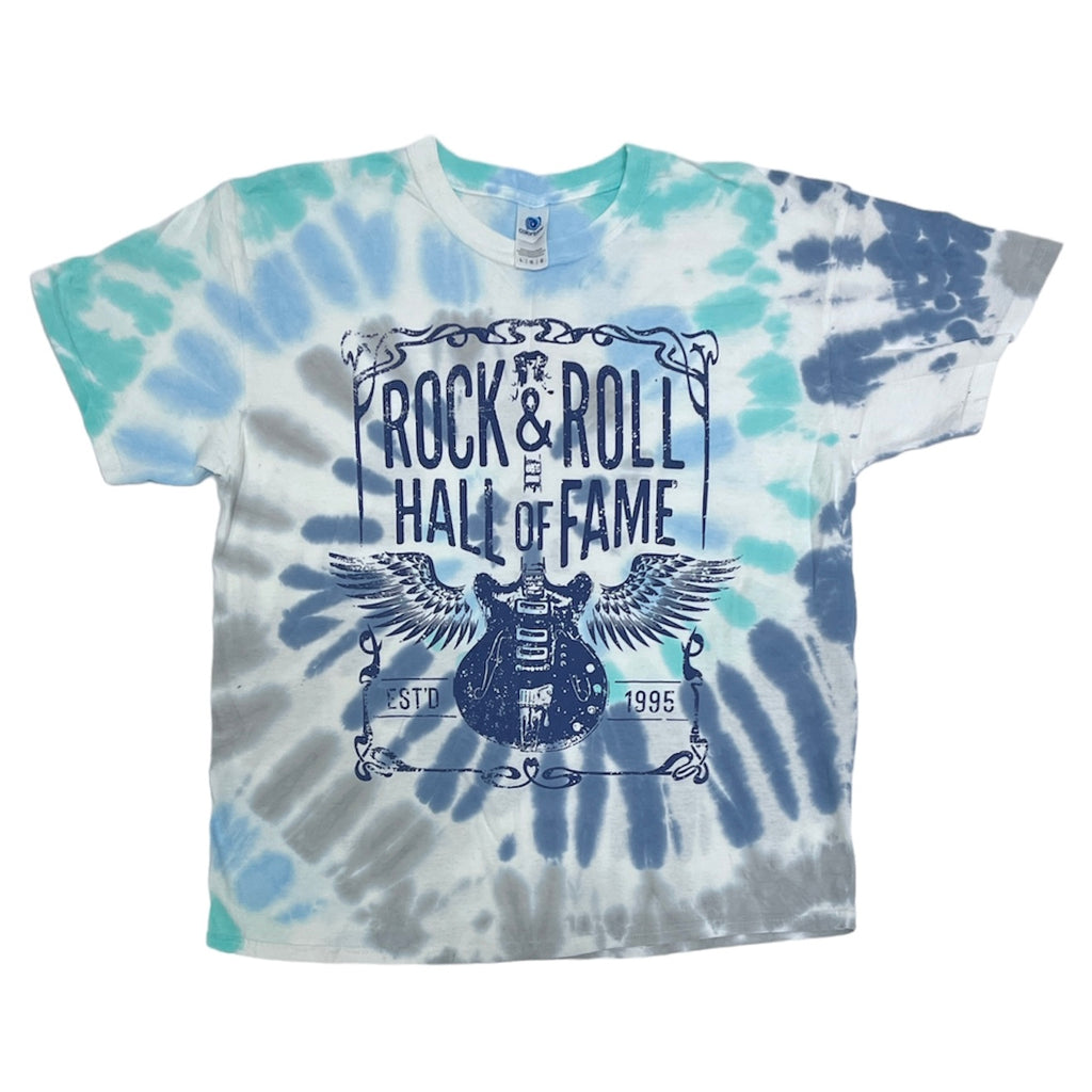 ROCK HALL FESTIVAL GUITAR BLUE TIE DYE T-SHIRT