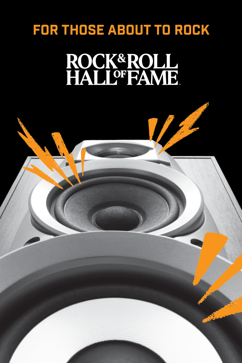ROCK HALL FOR THOSE ABOUT TO ROCK SPEAKERS POSTCARD