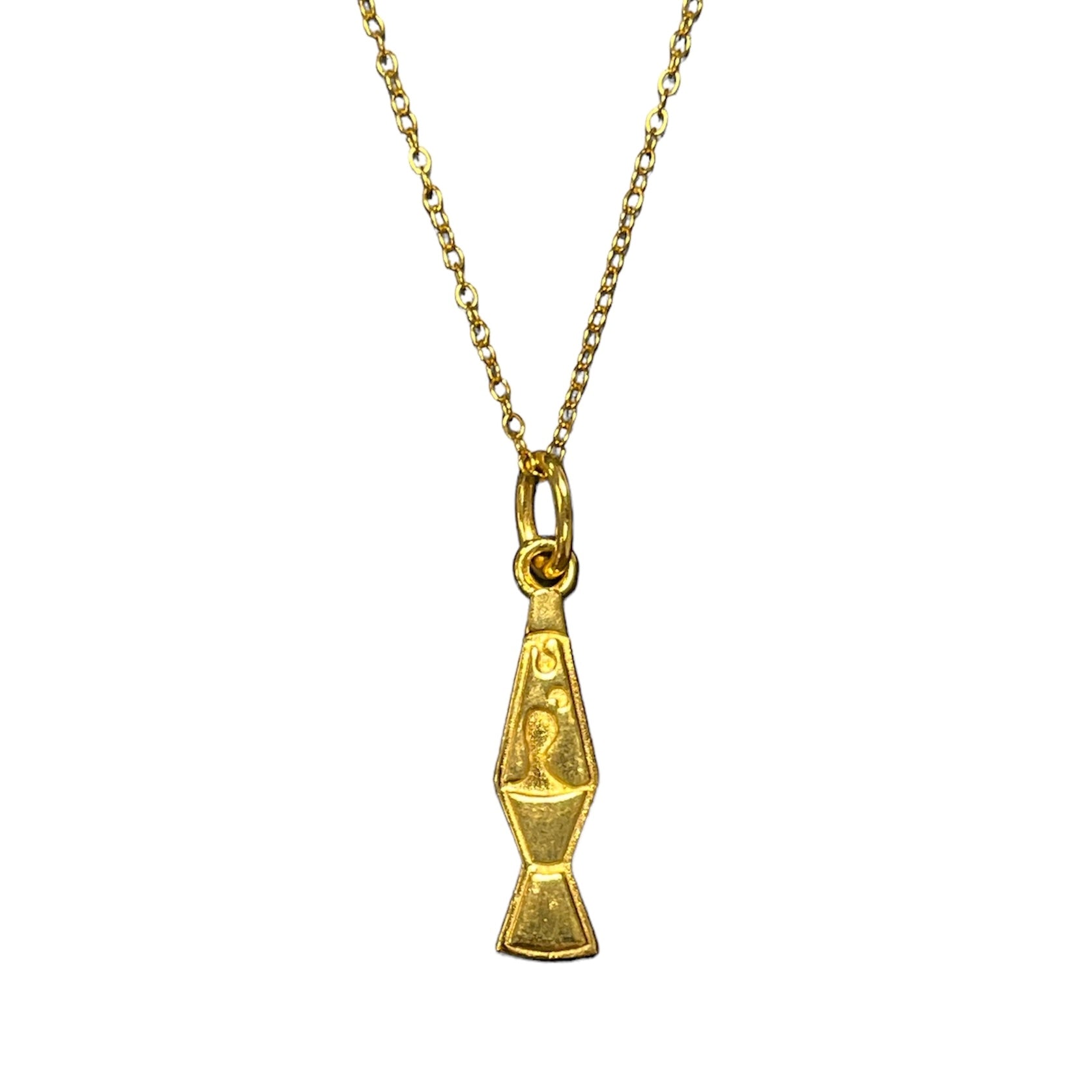 ROCK HALL GOLD PLATED LAVA LAMP CHARM NECKLACE