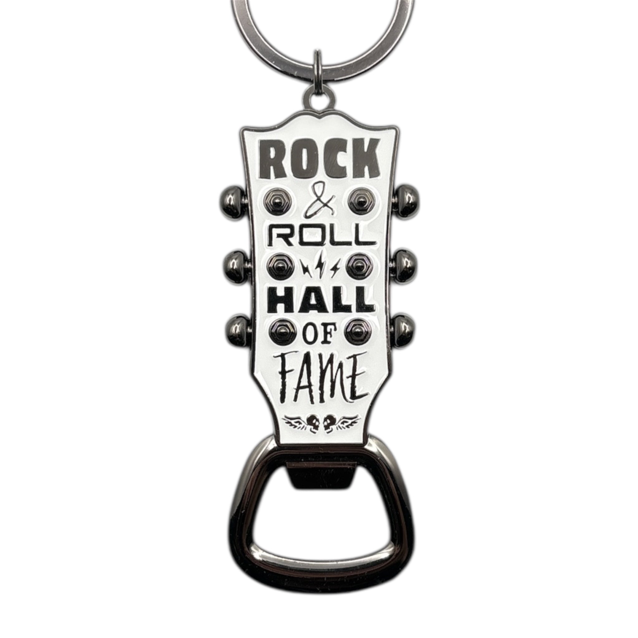 ROCK HALL GUITAR HEADSTOCK BOTTLE OPENER KEYRING