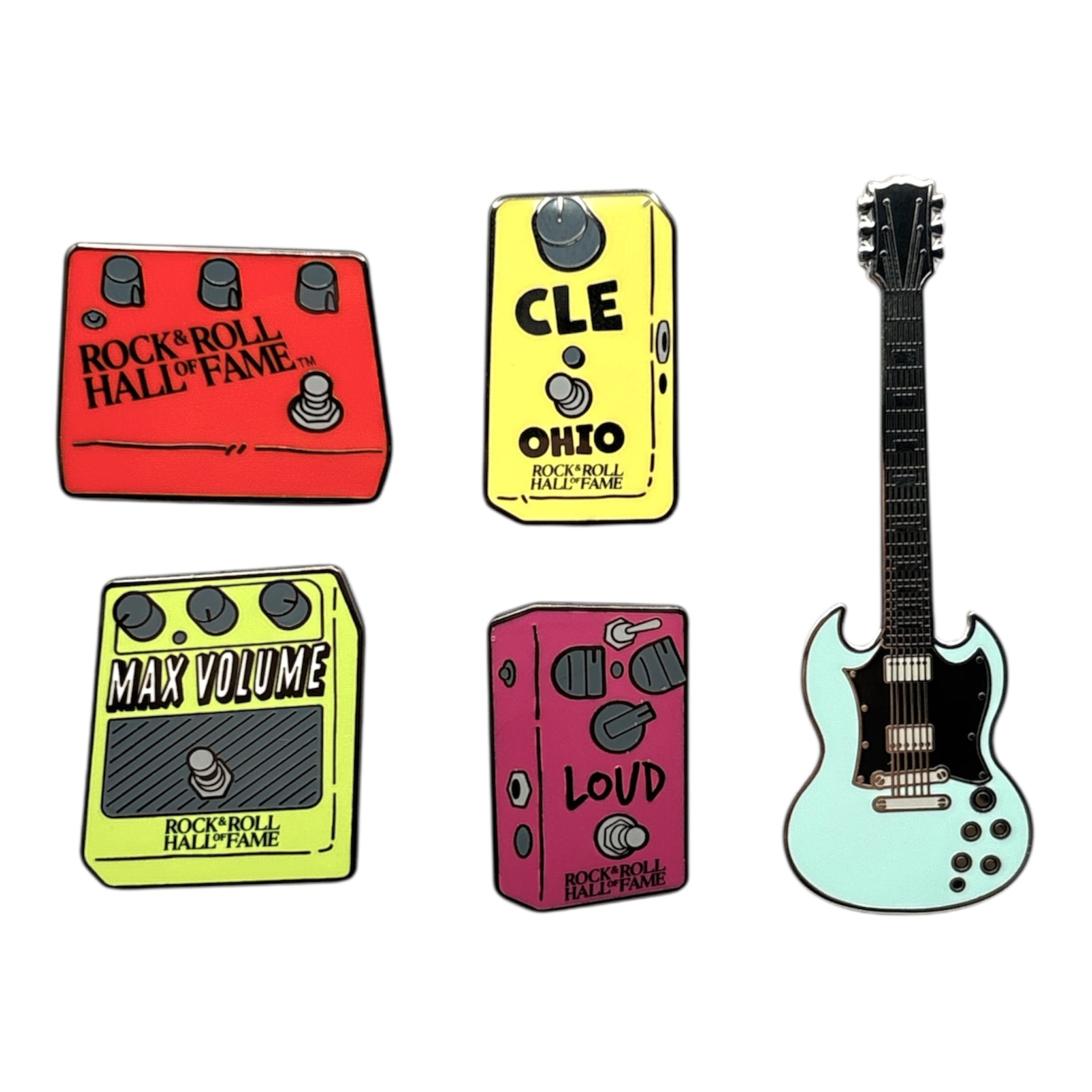 ROCK HALL GUITAR PEDAL PIN SET