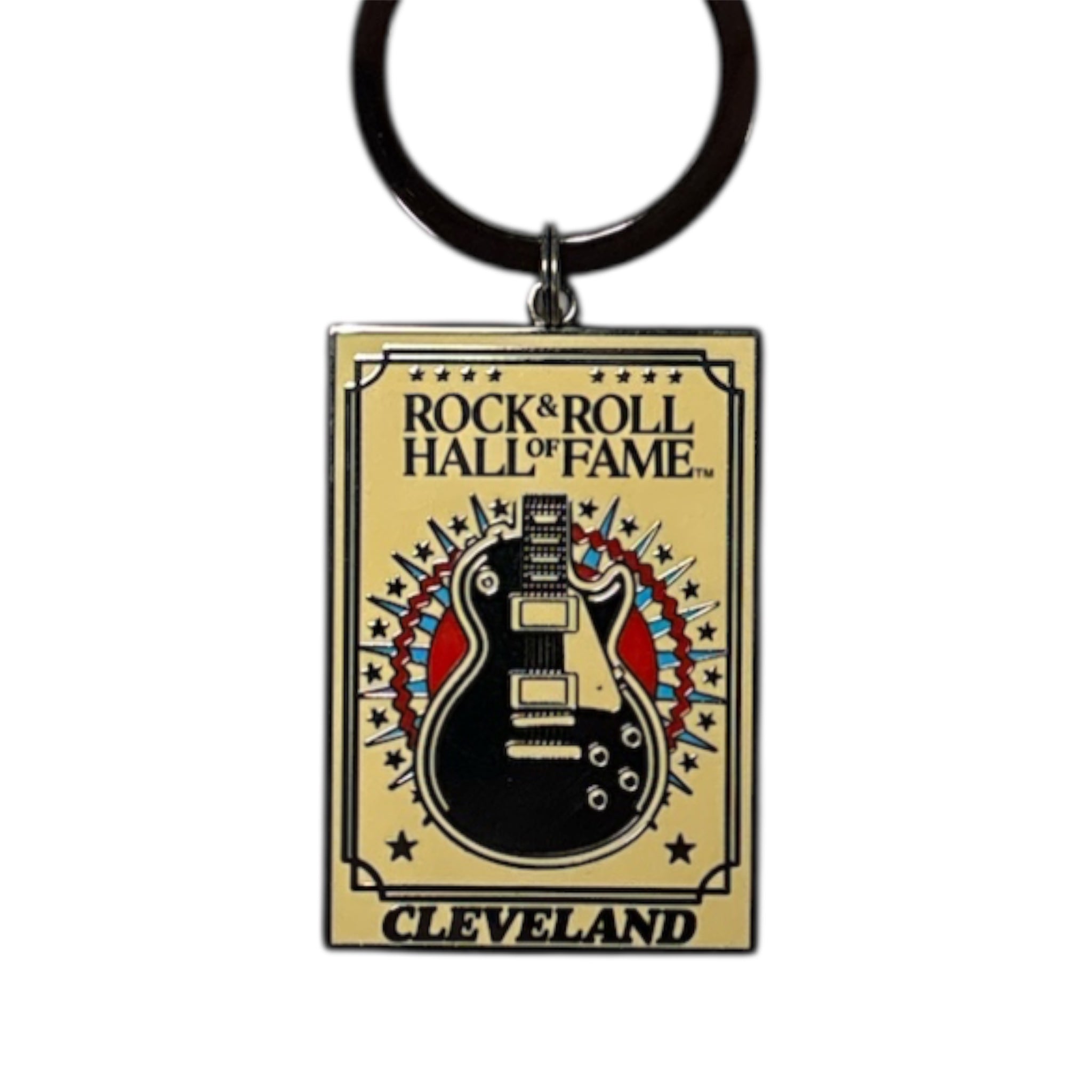 ROCK HALL GUITAR STARBURST KEYRING