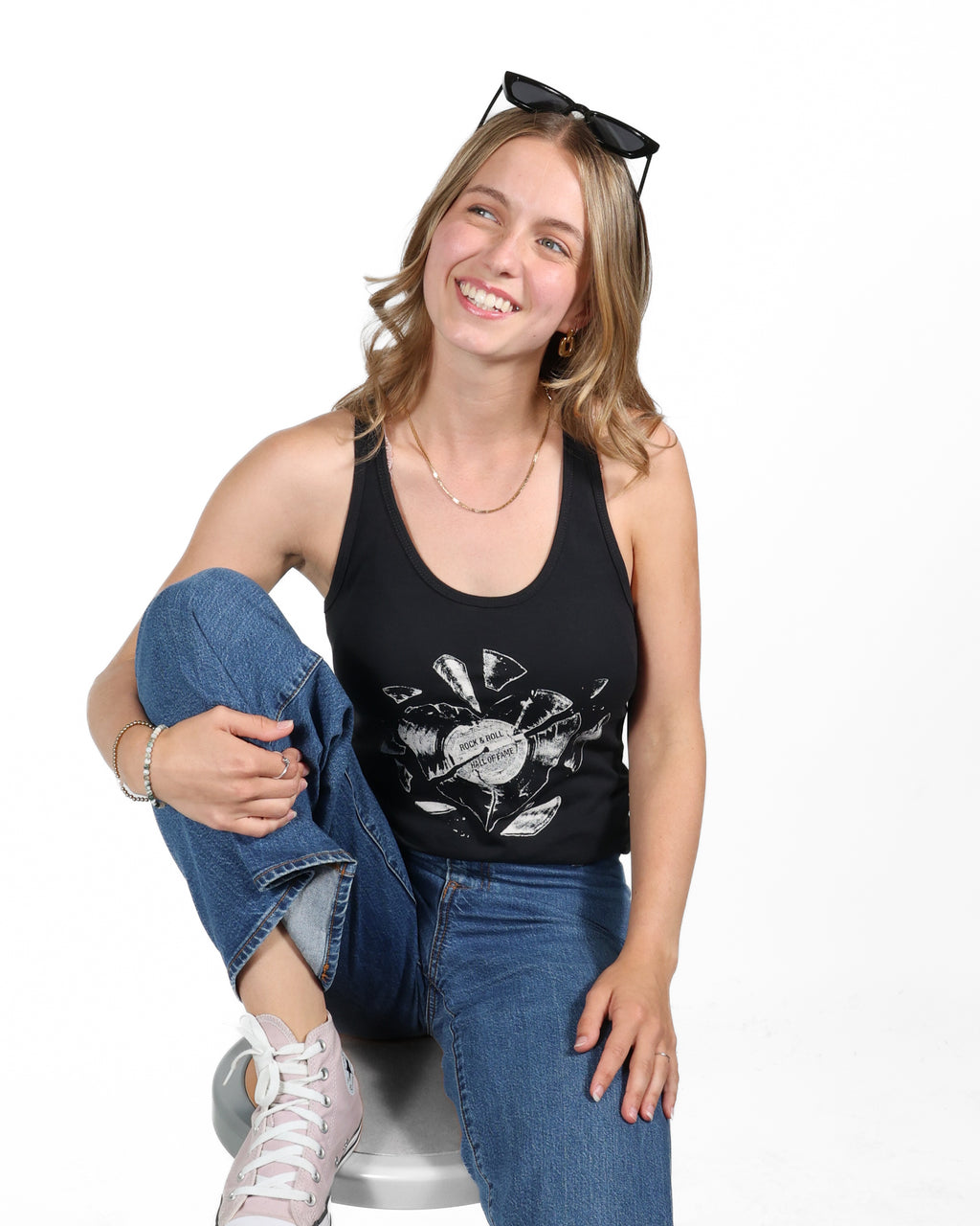 ROCK HALL HEART BEATS FITTED TANK TOP