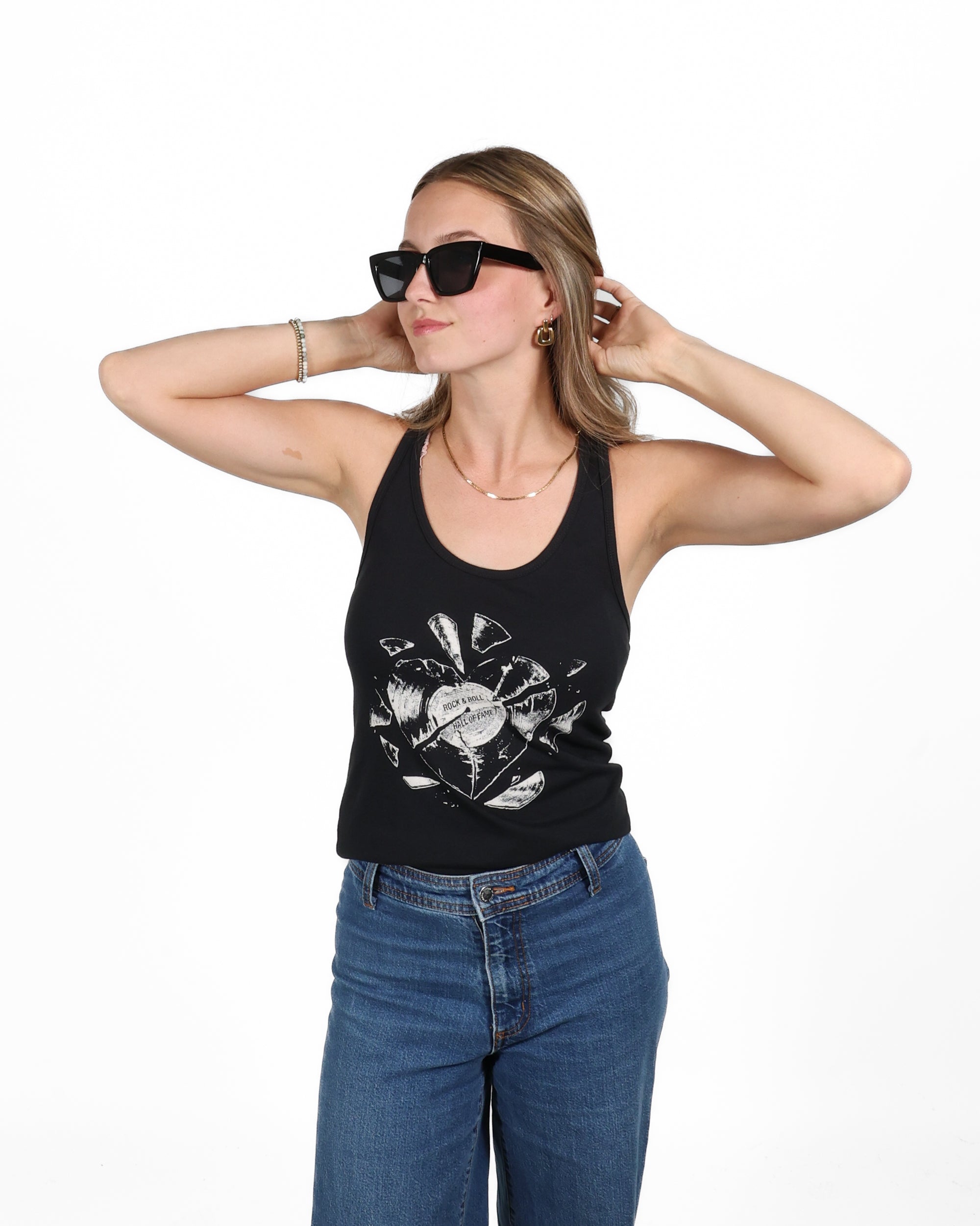 ROCK HALL HEART BEATS FITTED TANK TOP