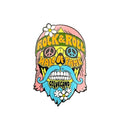 ROCK HALL HIPPIE SKULL MAGNET