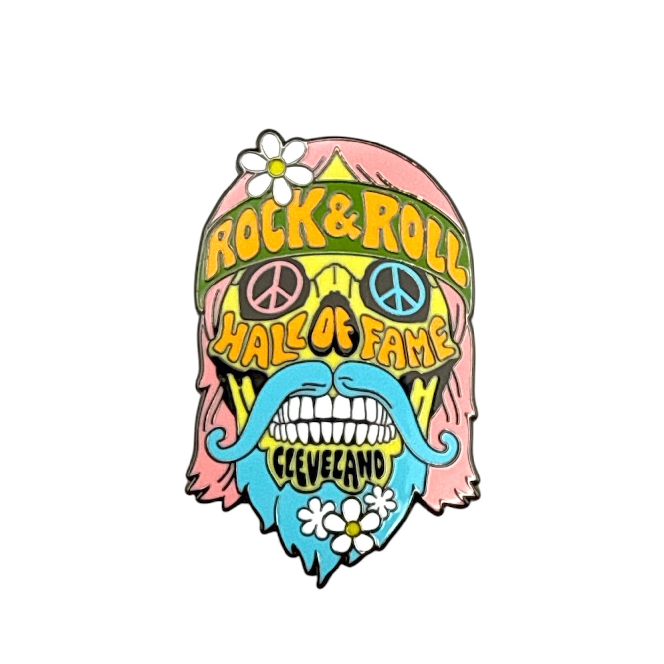 ROCK HALL HIPPIE SKULL MAGNET