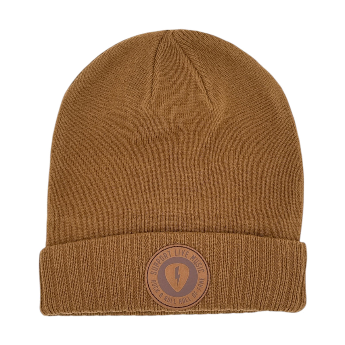 ROCK HALL LEATHER PATCH BEANIE