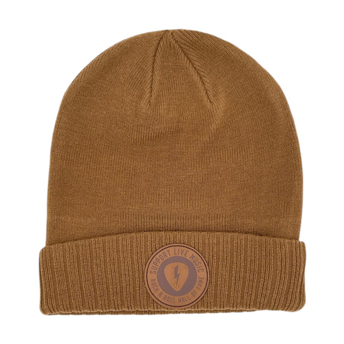 ROCK HALL LEATHER PATCH BEANIE
