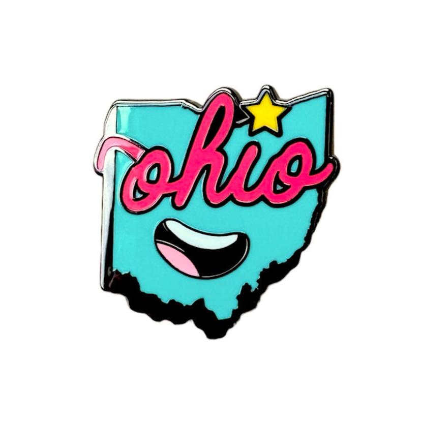 ROCK HALL OHIO FACE PIN
