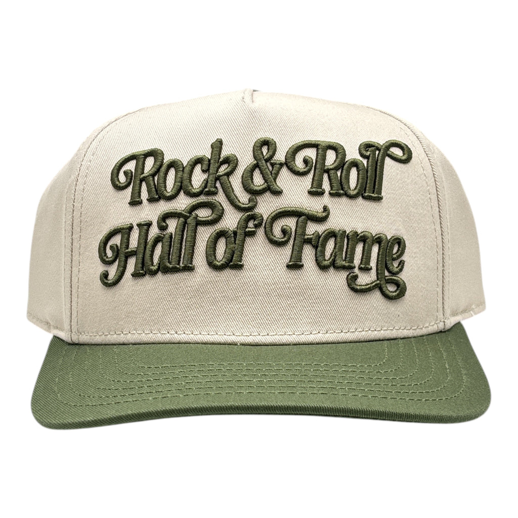 ROCK HALL OLIVE TWO TONE SUPPORT LIVE MUSIC HAT