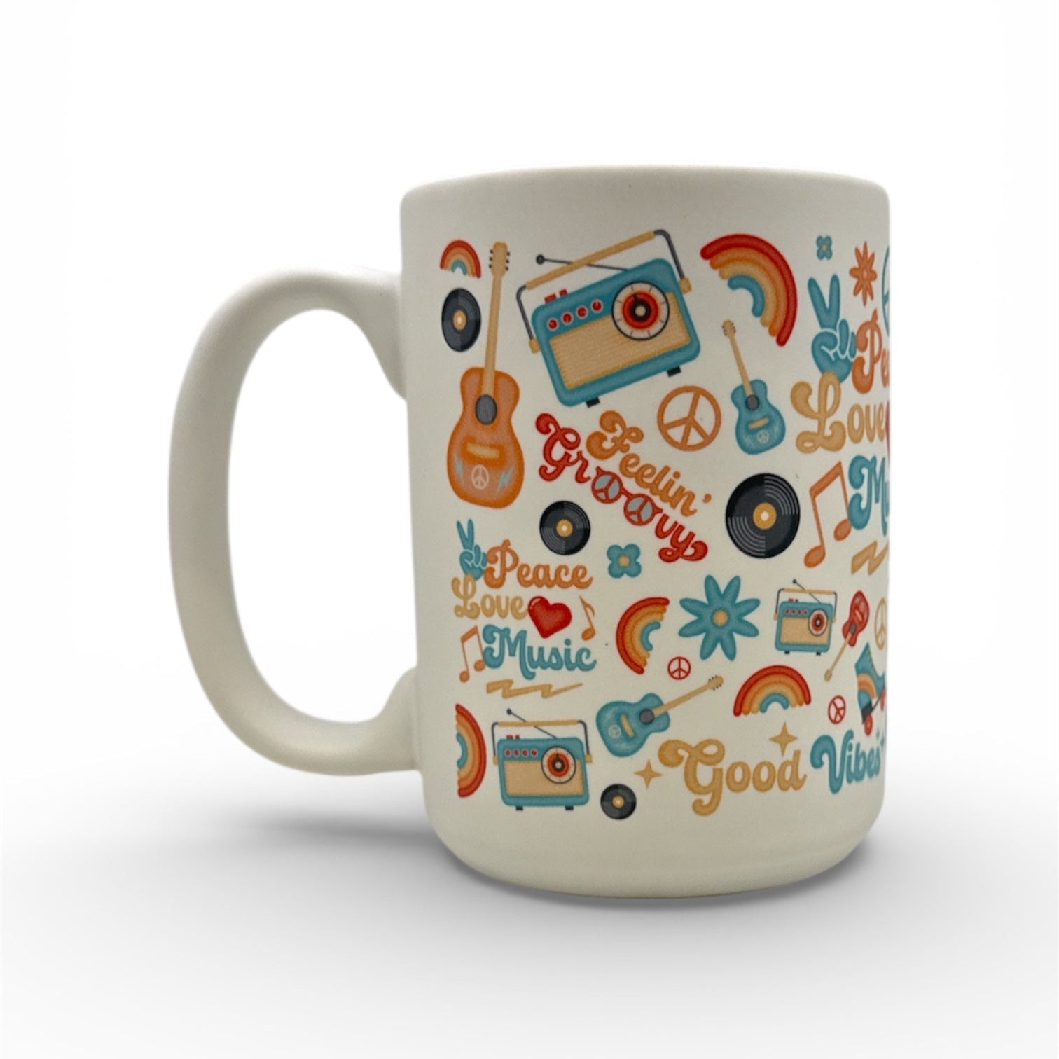 ROCK HALL PEACE LOVE MUG