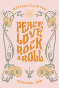 ROCK HALL PEACE LOVE ROCK AND ROLL POSTER POSTCARD