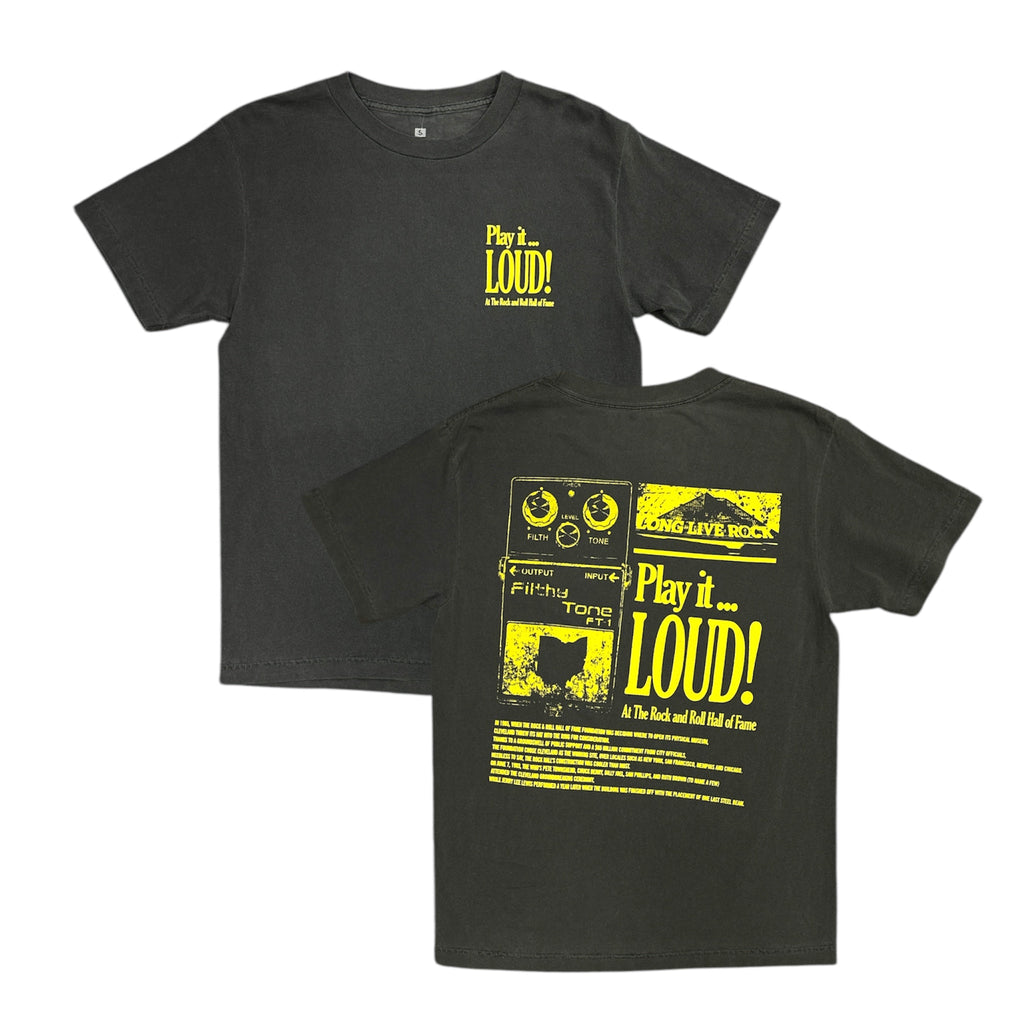 ROCK HALL PLAY IT LOUD GUITAR PEDAL BLACK T-SHIRT